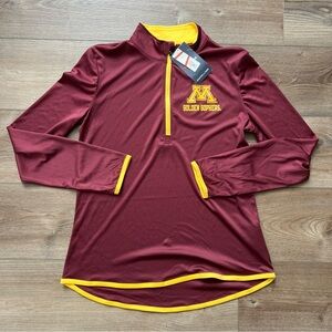 Womens Size Medium Fanatics Minnesota Golden Gophers 1/4 Zip Pullover NCAA